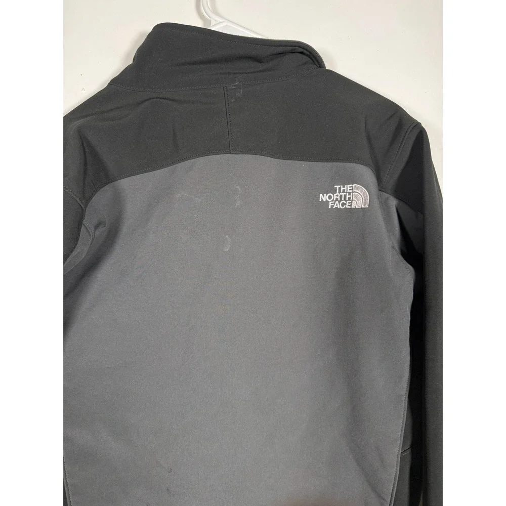 The North Face Mens Apex Bionic Softshell Jacket Grey Black S P Full Zip FLAW